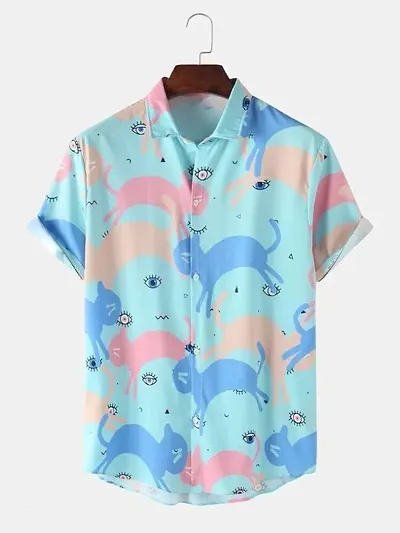 Rayon Short Sleeves Casual Shirt