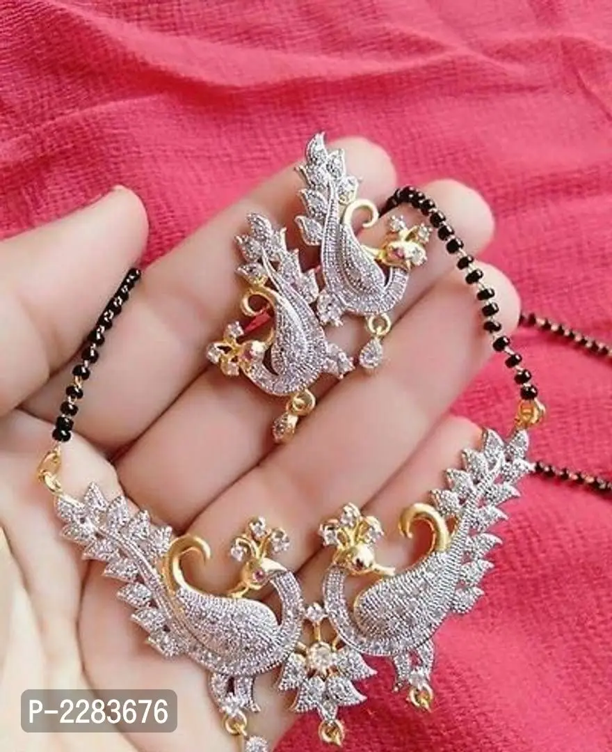 peacock diamond mangalsutra