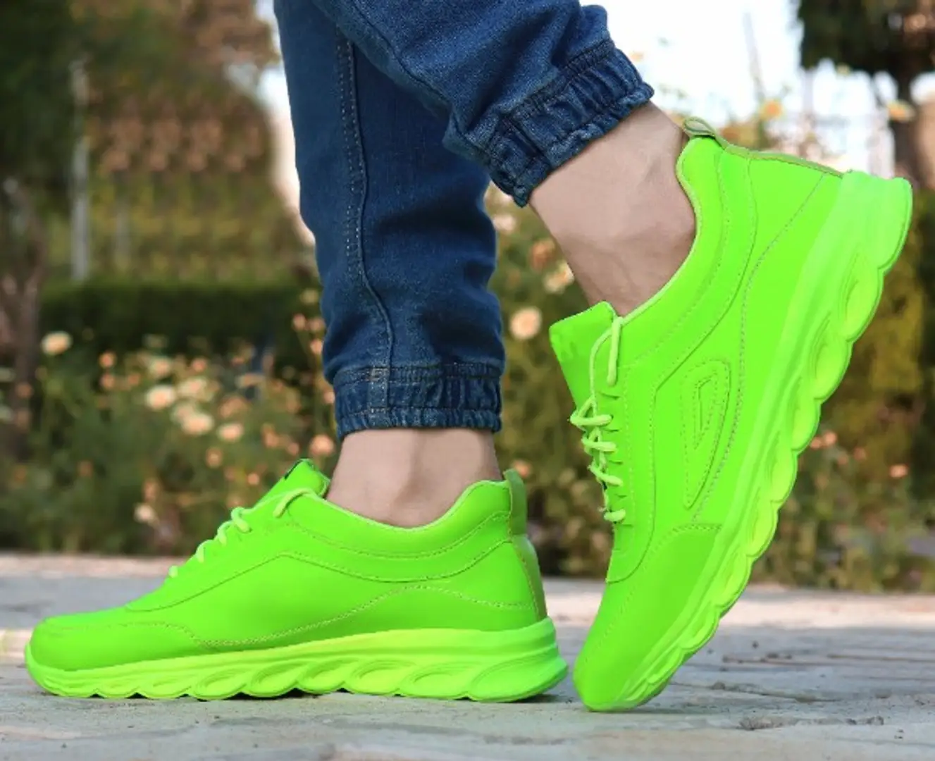 green shoes