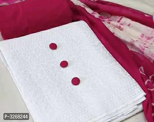 Elegant Cotton Dress Material With Dupatta