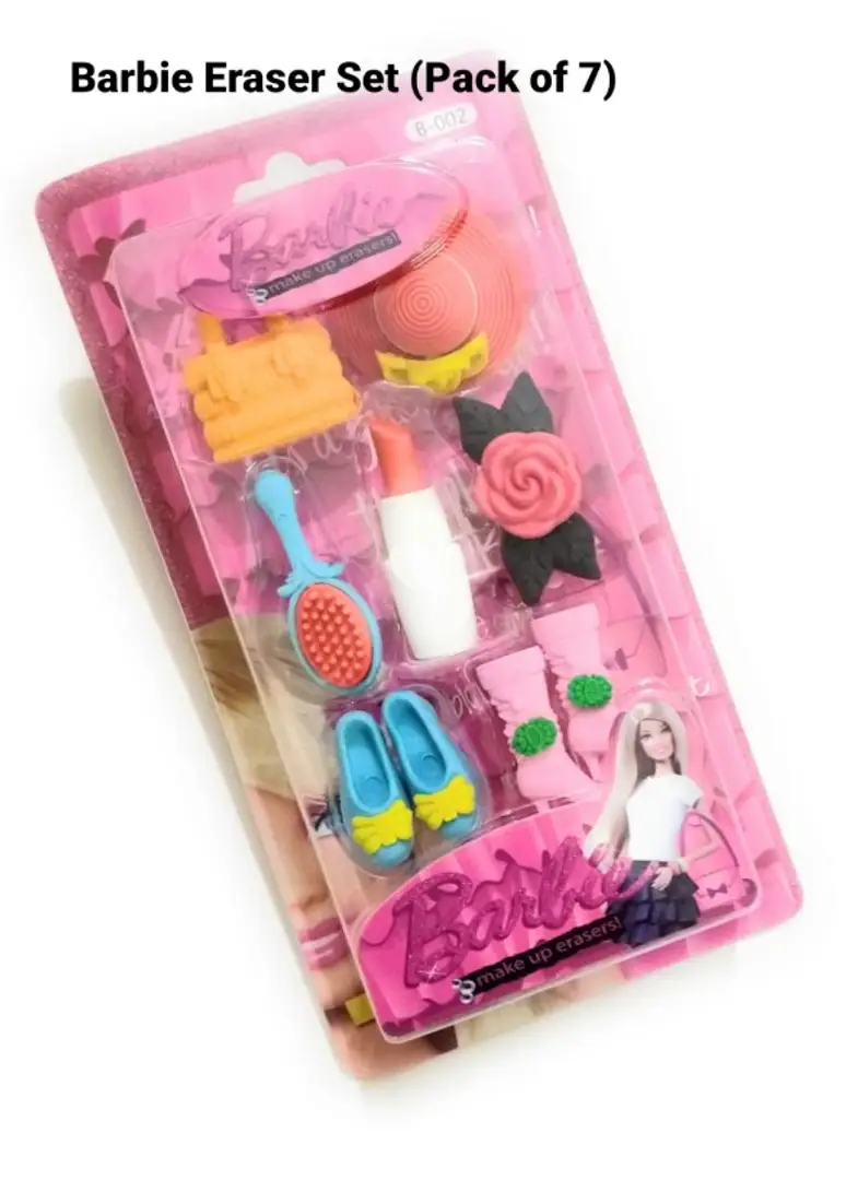 barbie eraser set