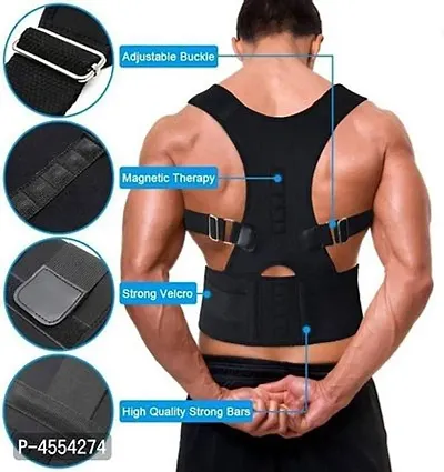 Magnetic Back Brace Posture Corrector Therapy Shoulder Belt for