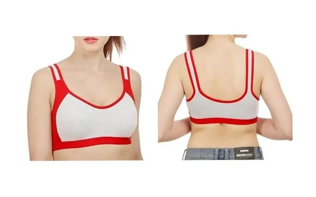 Women's And Girl's Non Padded Sport Air Bra In Fine Colour With Comfortable  Size (PACK fOF