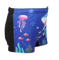 mitushi products Boy's Polyester Swim Shorts Shark (Royal Blue, 5-6 Years)-thumb2