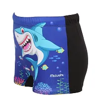mitushi products Boy's Polyester Swim Shorts Shark (Royal Blue, 5-6 Years)-thumb1