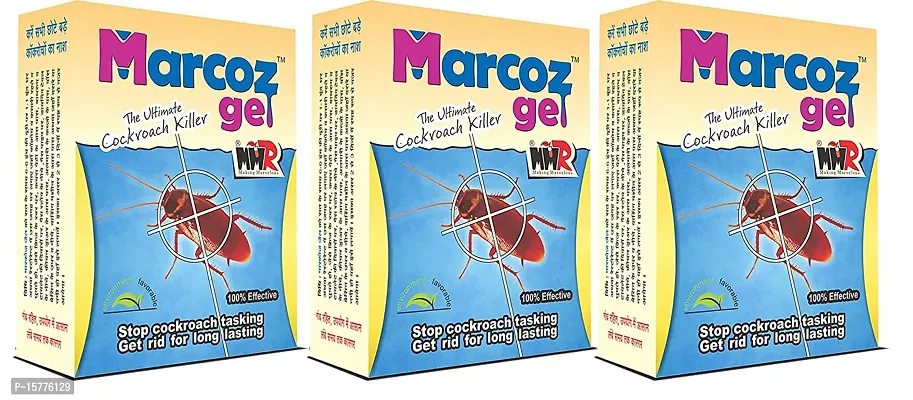 Marcoz Gel Ultimate cockroach killer gel for home Kitchen Safe, Odorless, Fast and Convenient Power full 20g Pack of (3)-thumb0