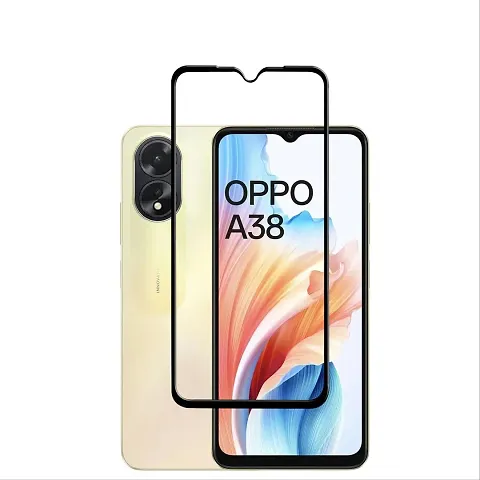 ZARALA Screen Guard For Oppo A38 Front And Back Screen Protector With Camera lens | Full Screen Coverage And HD Clearances Premium Tempered Glass For OPPO A38 [Pack OF 3]