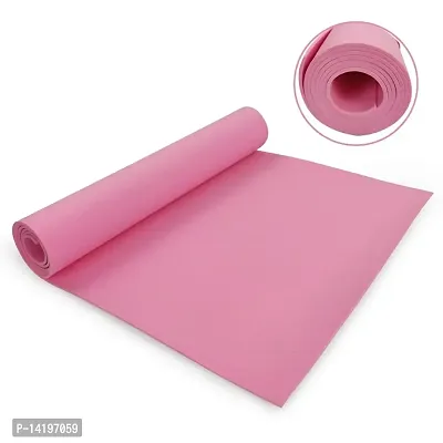 DecorSecrets Anti-Skid Yoga Mat for Men  Women, Exercise for Gym/Home Workout Fitness Green 6 mm Yoga Mat (Pink)-thumb0