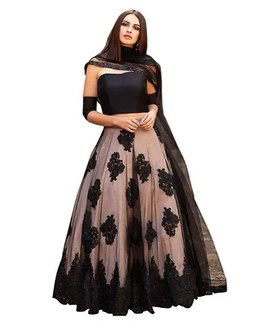 Cream Net Lehenga Choli | Women wedding guest dresses, Party dress, Mini  dress