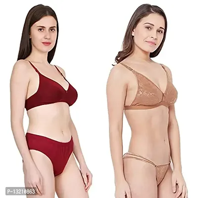 Buy Fihana Women Solid Non Padded Bridal Bra Panty Set, Women's Lingerie  Set for Honeymoon, Innerwear for Daily Use Online In India At Discounted  Prices