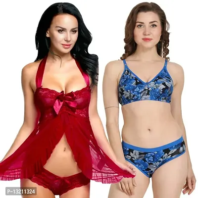 Buy COMffyz Bikini Set for Women for Sexy Honeymoon Bra Panty Set