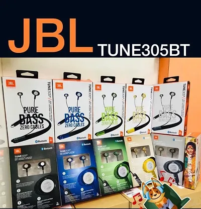 JBL Tune 305BT Wireless Earbud Headphones with Mic Black