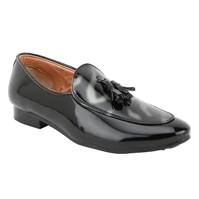 Mens black shiny formal shoes best sale