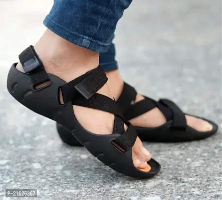 Stylish black sandals discount
