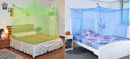 Multicolor Double Bed Mosquito Net - Pack Of 2