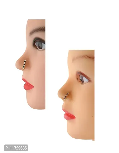 Vama Fashions Presents Sania Mirza Style Without Piercing Clip on Pressing  Type Nose Ring pin Stud - Indian on shop