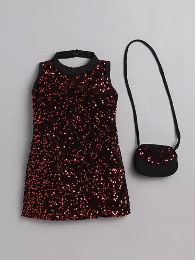 Partywear Sequenced Dress for Girls