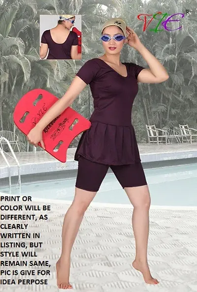 Buy LADIES/ WOMEN/ GIRLS- SWIMMING DRESS- 3/4 LEGGY FROCK STYLE WATER PARK  DRESS Online @ ₹890 from ShopClues