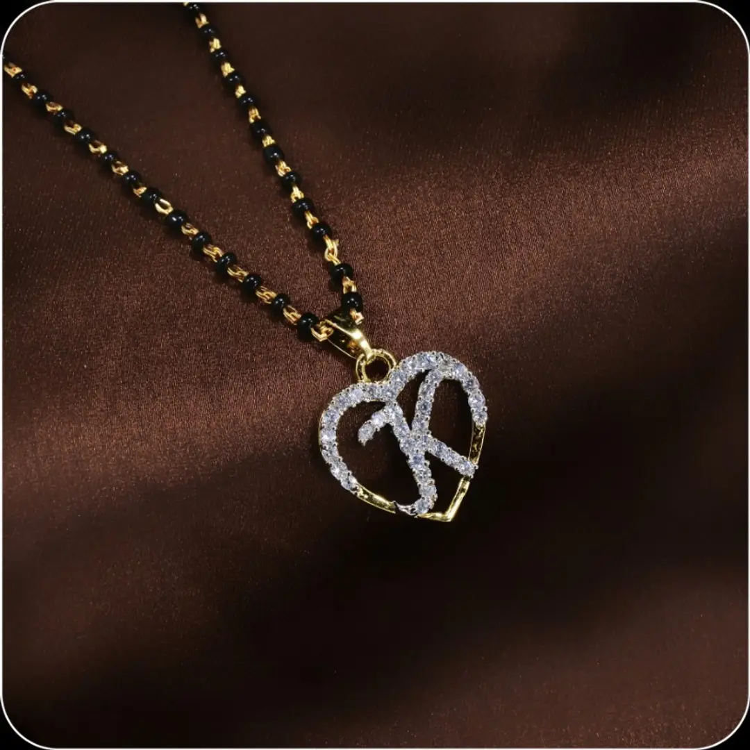 new trendy stylish intail letter K mangalsutra for womens