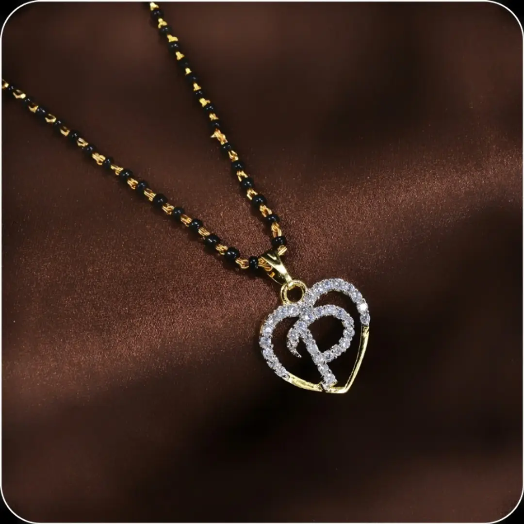 new trendy stylish intail letter P mangalsutra for womens