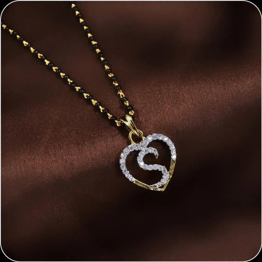 new trendy stylish intail letter S mangalsutra for womens