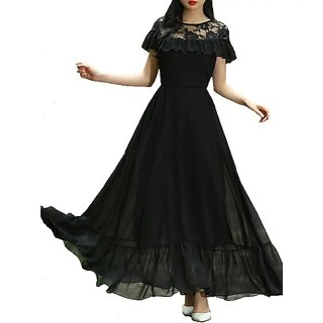 Black net dress | Stylish black dress, Black net dress, Dress indian style