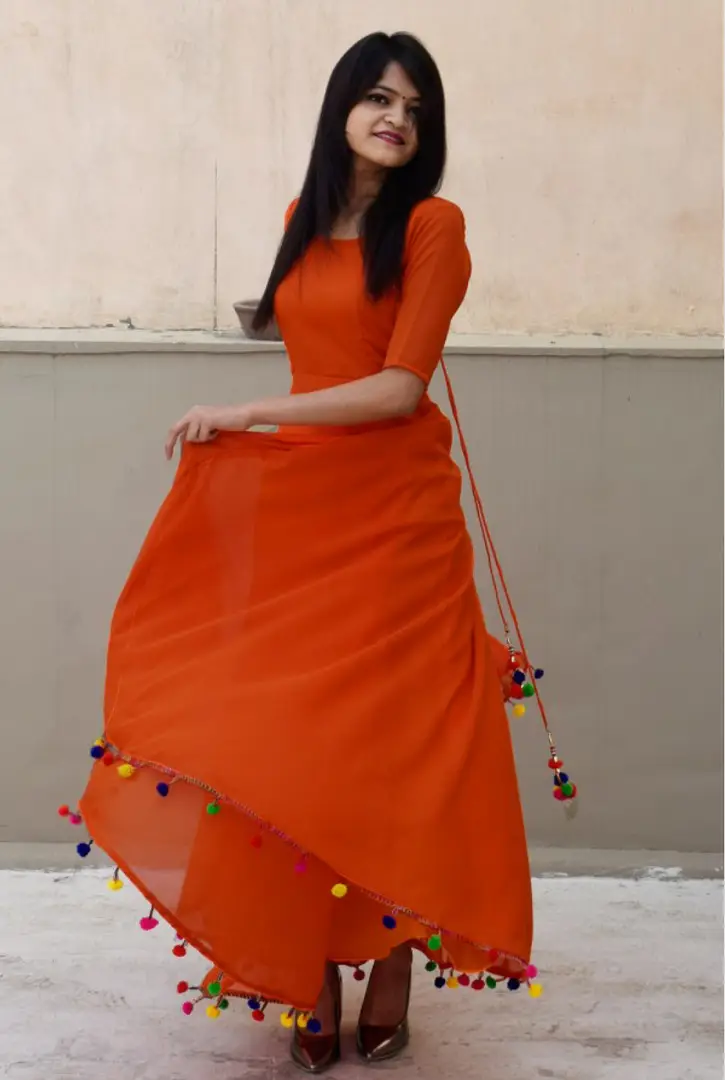 Plain shop orange dress