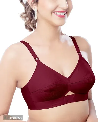 Buy BRIDA LADIES INNERWEAR 100% Cotton Round Stitch Bra - Non Padded Non  Wired Full Coverage Plus Size Double Layer - Extra Lining Lift - Everyday  Support Bra -Kavyasoft Online In India At Discounted Prices
