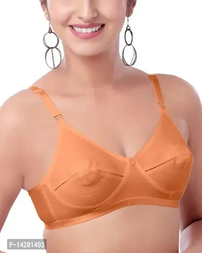 Buy Brida Ladies Innerwear 100% Cotton Round Stitch Bra - Non Padded Non  Wired Full Coverage Plus Size Double Layer - Extra Lining Lift - Everyday  Support Bra - Kavyaxtrasoft Online In India At Discounted Prices