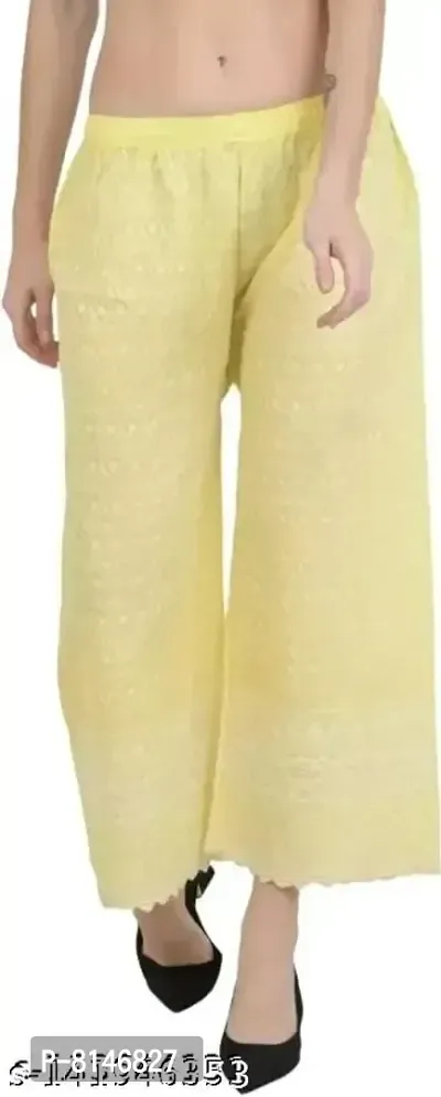 Buy Chic Attire Women's Lucknow Embroidered Bottom Pants
