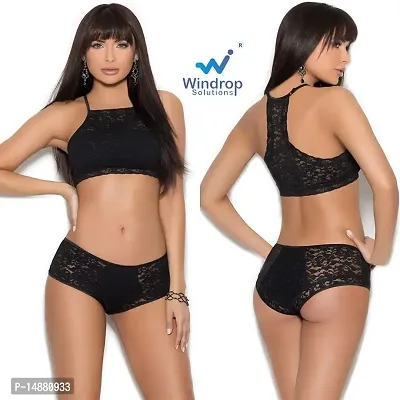 Buy Windrop Solutions? Women's Non Padded Bra Panty Combo Pack of Lace  Fancy Design Lingerie Set for Special Nights Women Sex Play Honeymoon  Bedtime Valentine Bridal Usage Made in India Online In
