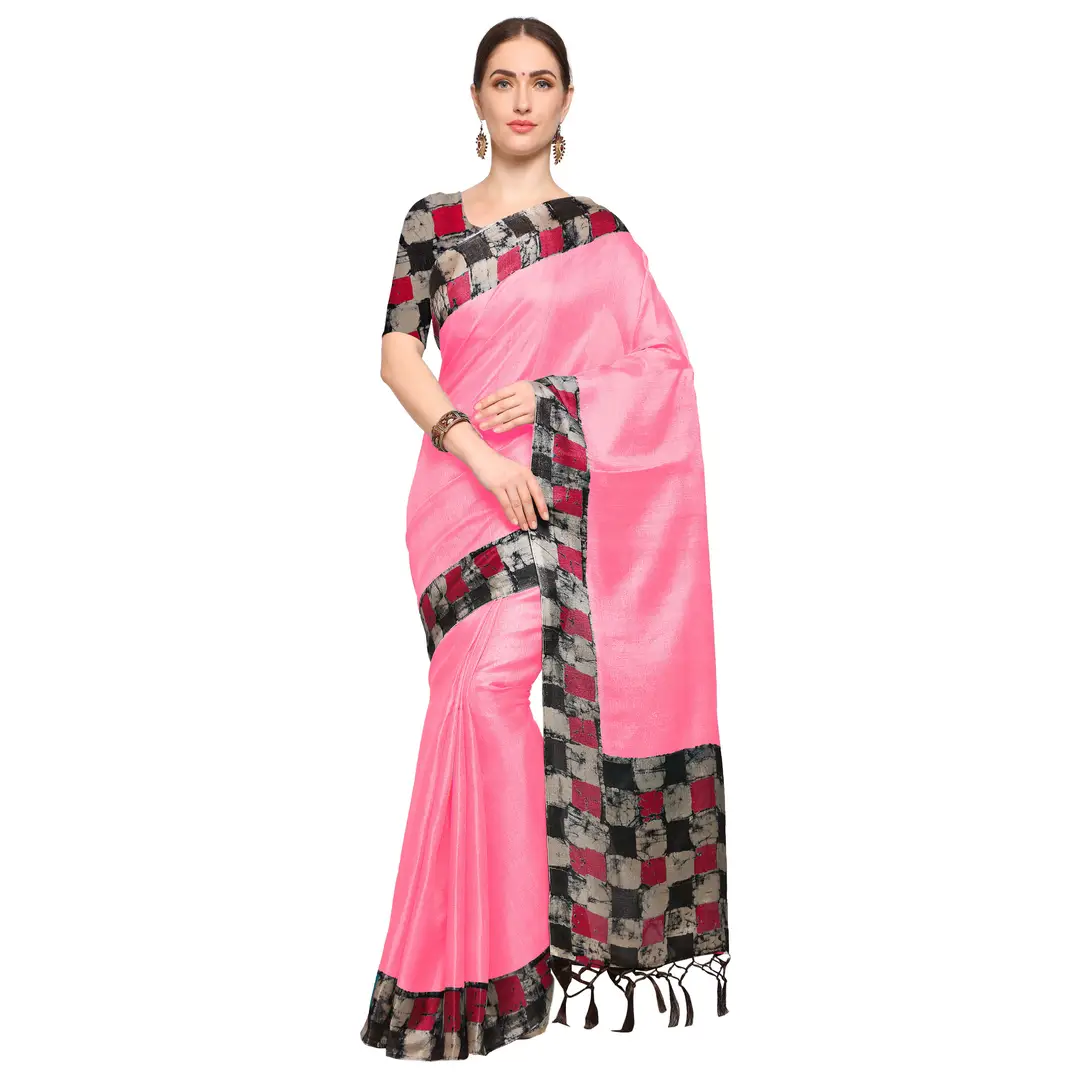 Buy Rajnandini Pink Chiffon Leheriya & Floral Print Saree - Sarees for  Women 1462472 | Myntra