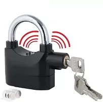 JGG Jain Gift Gallery Metal Anti Theft Burglar Pad Security Alarm Lock Lock  (Black)-thumb1