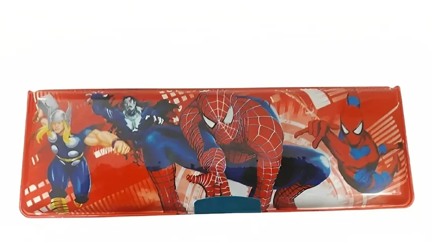 Spiderman Pencil Box with Calculator and Dual Sharpener (Red)