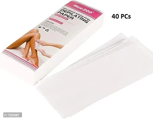 Special Quality, White Disposable Deeply Moisturizing Waxing Strips, Now Woven Fabric Strips Suitable For All Skin Type (Removes Dead Skin Cells) (Pack Of 40 PCs)-thumb0