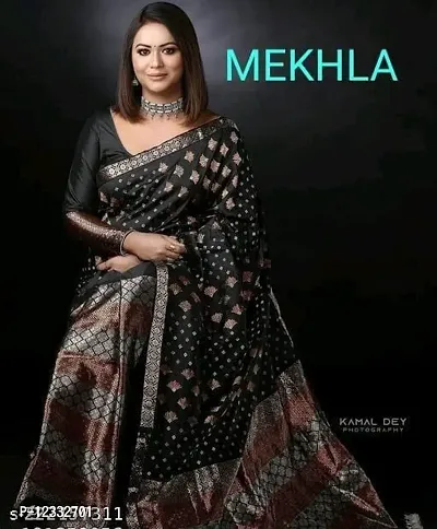 POLY ASSAMESE MEKHELA SADOR WITH FULWA & STICHED SIDE PARI / SANTAL PANCHI  LUNGI PARHAR / MEKHLA CHADOR