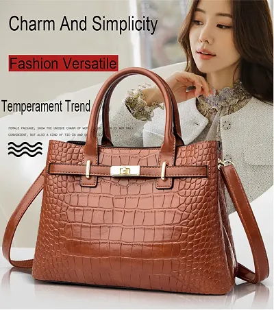 Just Chill Womens Leather Handbags Purses Top handle Totes Shoulder Bag for Ladies 03 Tan