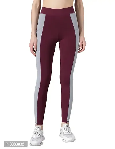 Buy DIAZ Women Yoga Track Pants Gym Leggings Tights with 2 Side Pockets, Stretchable  Tights