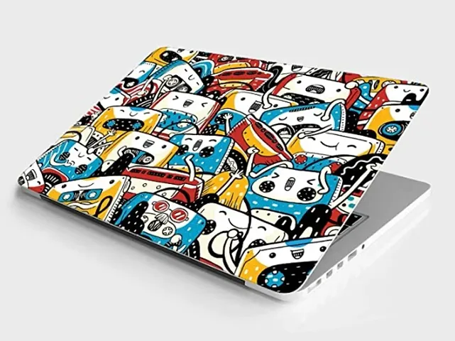 TRIOHOMES-Art Full Pannel Laptop Skin for Acer Asus Lenovo Dell HP Apple Laptop Upto 16 Inch - HD Printed Vinyl Laptop Stickers for All Laptop ( Doodle)