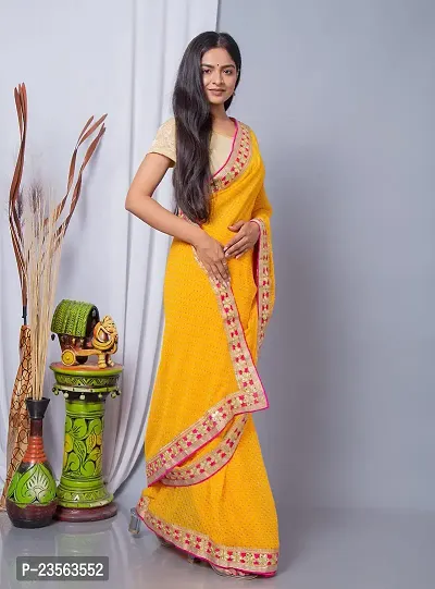 Buy Indian Rajasthani Leheria Bandhej Saree Gota Patti Handwork Wedding  Lehenga Sari Online in India - Etsy