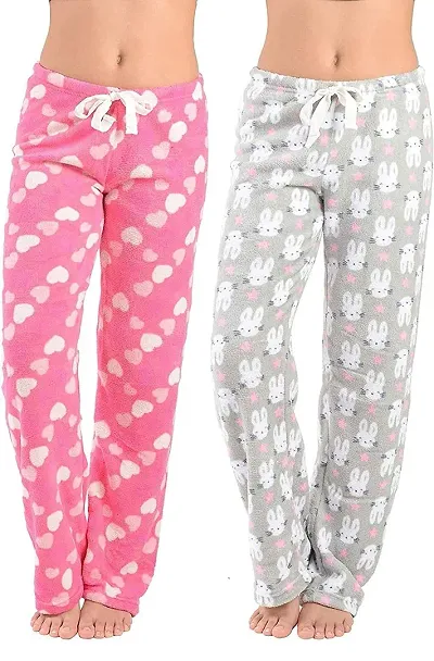 Buy Shreeji Pack of 3 Winter Woolen Soft Fleece Without Pockets Plus Size  Pajamas for Women/Girl and Ladies (Assorted) Online In India At Discounted  Prices