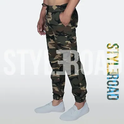 Styleroad Khaki Cotton Camouflage Printed Jogger Pant For Men Styleroad Khaki Cotton Camouflage Printed Jogger Pant For Men