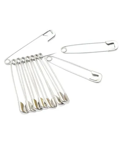 Silver Plated Metal Dupatta/Saree Safety Pins ( Pack of 30)