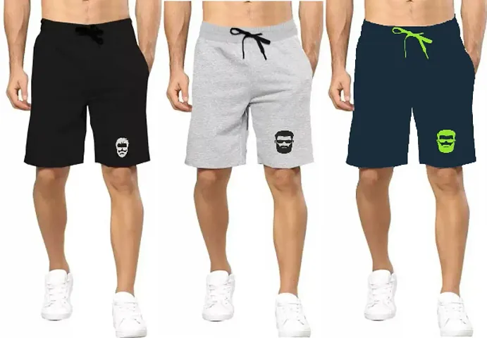 Cotton Blend Premium Shorts for Men - Pack of 3