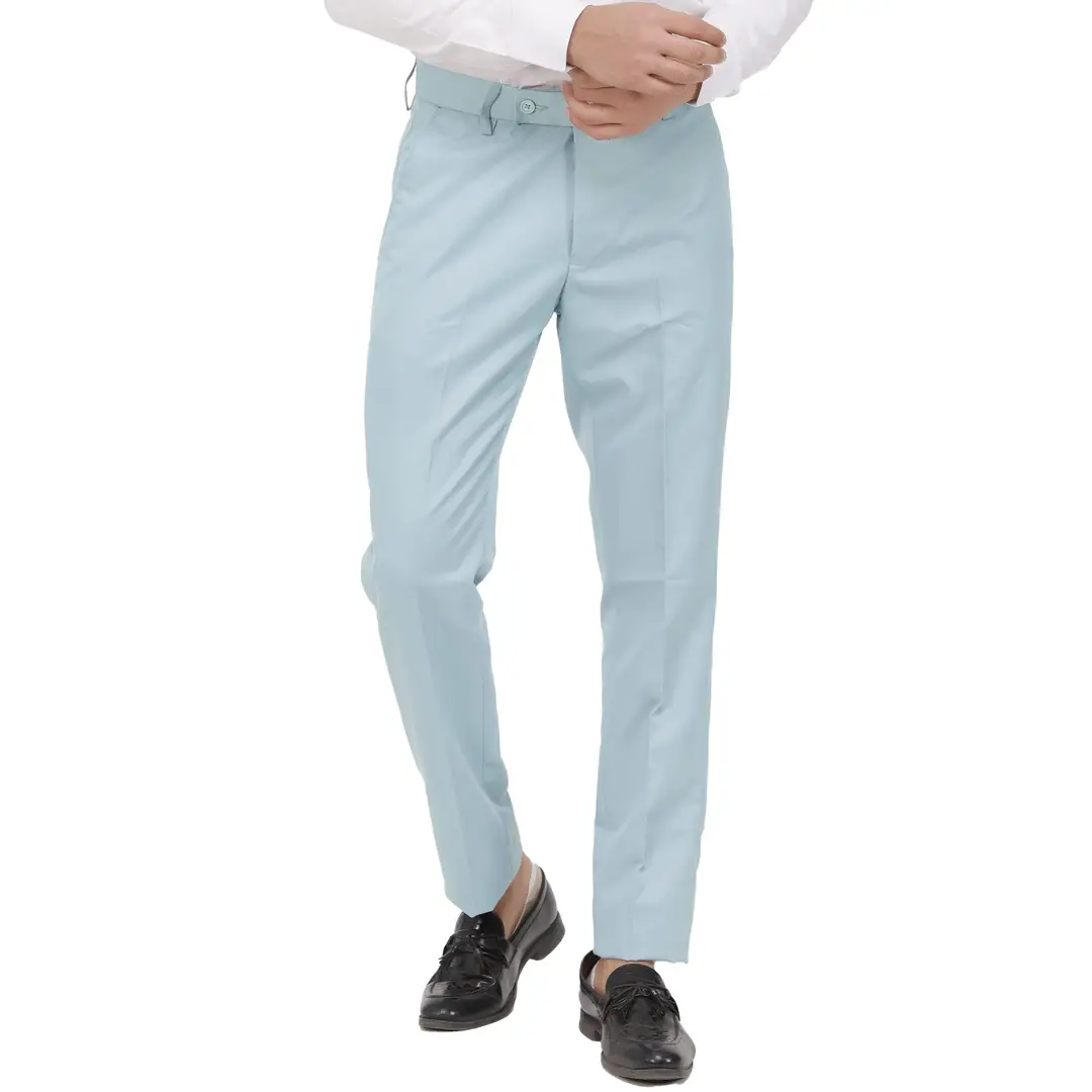 Italian Tailored Fit Blue Trousers | Buy Online at Moss