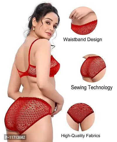 Buy Womens Sexy Lingerie Non Padded Bra Panty Set Pack of 1 Online