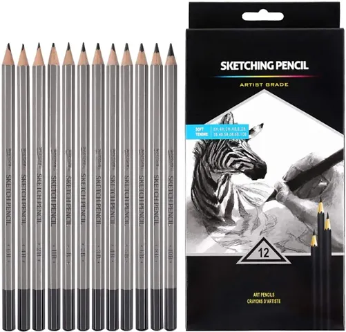 HS WORISON Artist Grade Quality Fine Art Drawing  Sketching Pencils -Acirc; 12Pcs