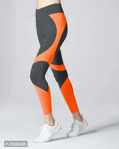 Neu Look Gym wear Leggings Ankle Length Workout Active wear, Stretchable  Striped Jeggings