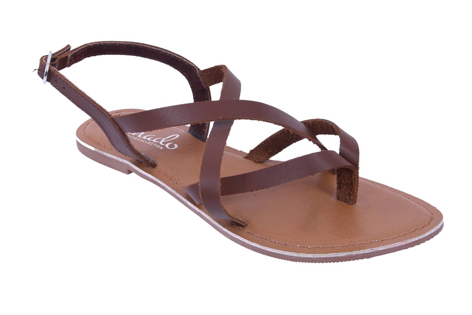 Elite Brown Leather Sandals For Women
