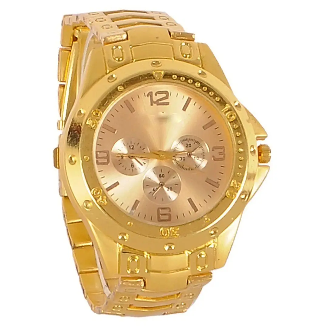 Golden colour watch outlet for man